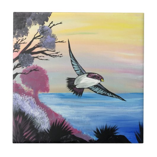 A Uitzicht vogels Tegeltje (Voorkant)