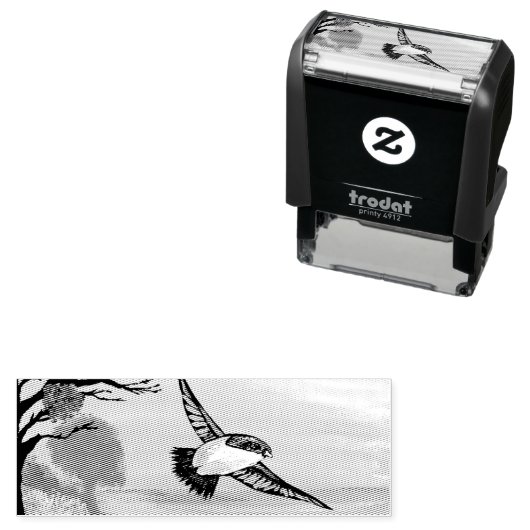 A Uitzicht vogels Zelfinktende Stempel (In situ)