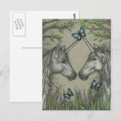 A Unicorn Greeting Postcard Briefkaart (Voorkant / Achterkant)