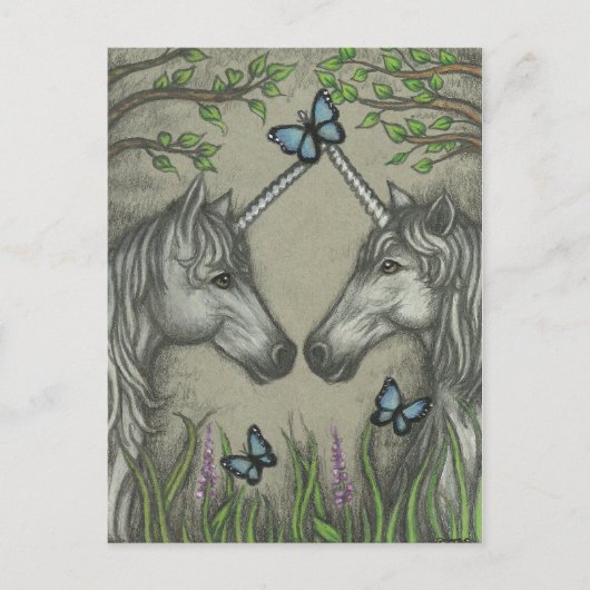 A Unicorn Greeting Postcard Briefkaart (Voorkant)