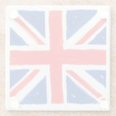 A union jack glass coaster  glazen onderzetter (Achterkant)
