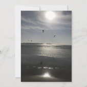 A unique beach wedding invitation  kaart (Achterkant)