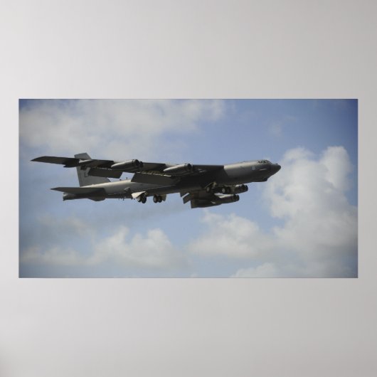 A US Air Force B-52 Stratofort in vlucht Poster (Voorkant)