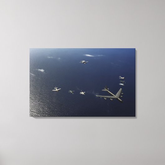 A US Air Force B-52 Stratofort vliegtuig 2 Canvas Afdruk (Voorkant)