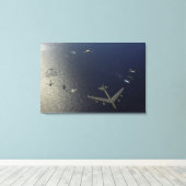 A US Air Force B-52 Stratofort vliegtuig 2 Canvas Afdruk (Insitu (Houten vloer))