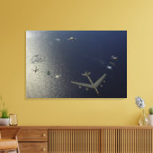 A US Air Force B-52 Stratofort vliegtuig 2 Canvas Afdruk (Insitu (Woonkamer))