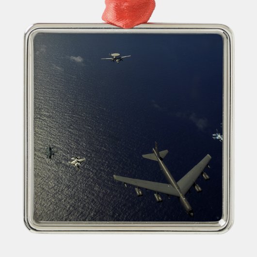 A US Air Force B-52 Stratofort vliegtuig 2 Metalen Ornament (Voorkant)