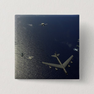 A US Air Force B-52 Stratofort vliegtuig 2 Vierkante Button 5,1 Cm