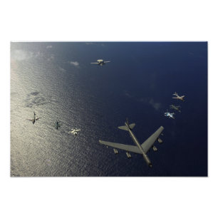 A US Air Force B-52 Stratofort vliegtuig Foto Afdruk