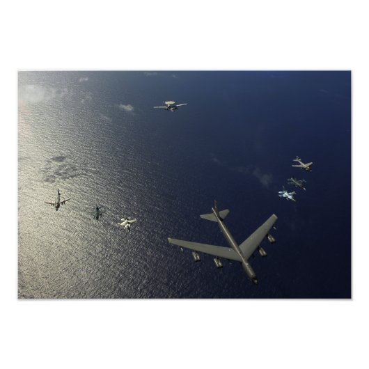 A US Air Force B-52 Stratofort vliegtuig Foto Afdruk (Voorkant)