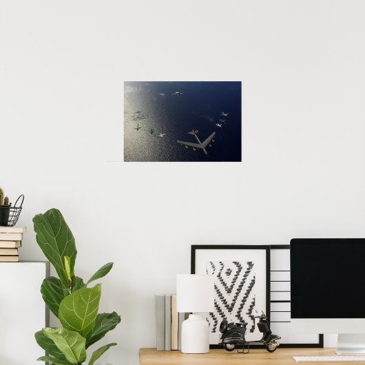 A US Air Force B-52 Stratofort vliegtuig Poster (Thuiskantoor)