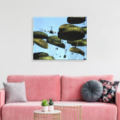 A US Air Force C-17 Globemaster III Canvas Afdruk (Insitu (Woonkamer))