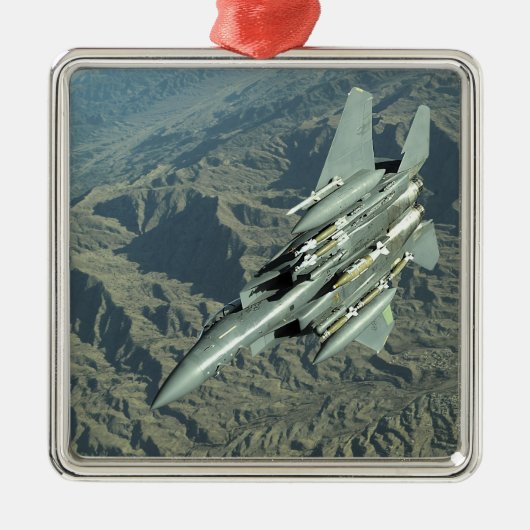 A US Air Force F-15E Strike Eagle Metalen Ornament (Voorkant)
