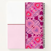 A Valentine's Day Hearts Pattern Notebook Notitieboek (Achterkant)