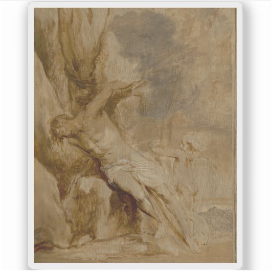 A. van Dyck - Sint Sebastiaan Gevoed door een enge Sticker (Voorkant)