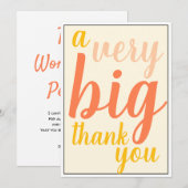 A Very Big Thank You Boss or Staff Appreciation Bedankkaart (Voorkant / Achterkant)