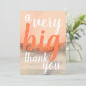 A Very Big Thank You Ocean Sunset Appreciation Bedankkaart (Staand voorkant)