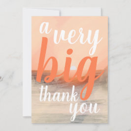 A Very Big Thank You Ocean Sunset Appreciation Bedankkaart
