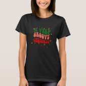 A Very Groovy Christmas Merry Christmas Lights Xma T-shirt (Voorkant)