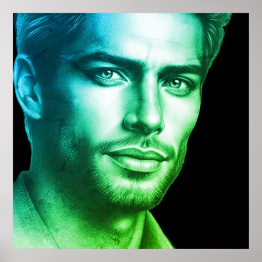 A Very Handsome Young Man on a 24x24 Wall Poster (Voorkant)