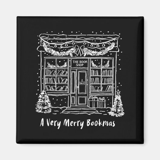 A Very Merry Bookmas Cozy Christmas Bookstore Holi Magneet (Voorkant)