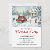 A Very Merry Christmas Retro Invitation  Kaart (Voorkant)