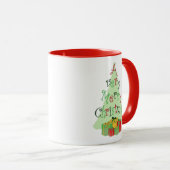 A Very Merry Christmas Tree and Gifts Holiday Mug Mok (Voorkant rechts)