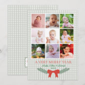 A very Merry Year, Christmas Photo Card Feestdagenkaart (Voorkant / Achterkant)