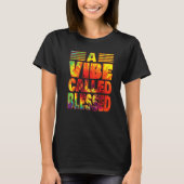 A Vibe Called Blessed Tie Dye Text T-shirt (Voorkant)