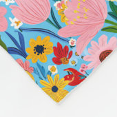 A vibrant and colorful pattern featuring various  Fleece Deken (Hoek)