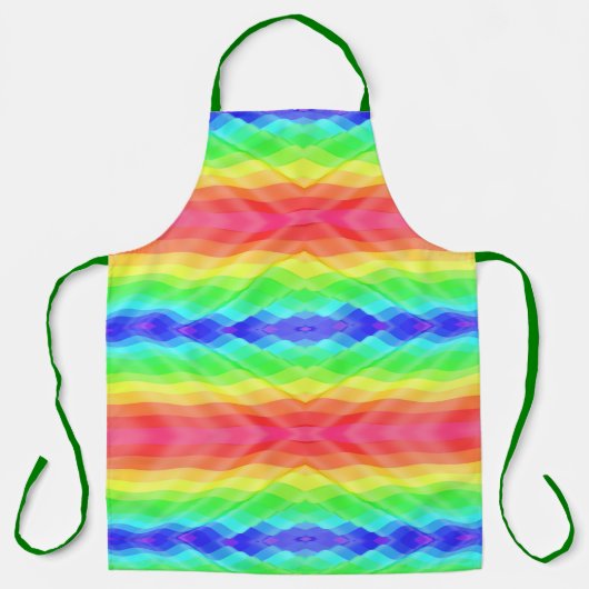 A vibrant apron features a rainbow gradient  schort (Voorkant)