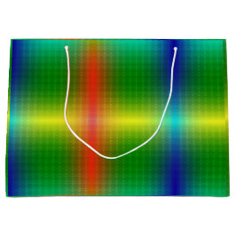 A vibrant gift bag featuring a glossy, rainbow  groot cadeauzakje