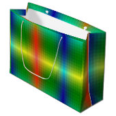 A vibrant gift bag featuring a glossy, rainbow  groot cadeauzakje (Voorkant Gekanteld)