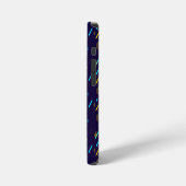 A vibrant iPhone case with a dark blue background Hoesje (Linkerkant)