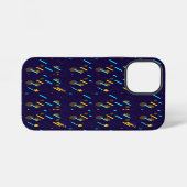 A vibrant iPhone case with a dark blue background Hoesje (Achterkant horizontaal)