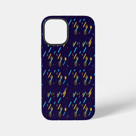 A vibrant iPhone case with a dark blue background Hoesje (Achterkant)