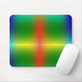 A vibrant mouse pad featuring a symmetrical rainbo muismat