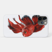 A vibrant red betta fish swimming. Case-Mate iPhone case (Achterkant (horizontaal))
