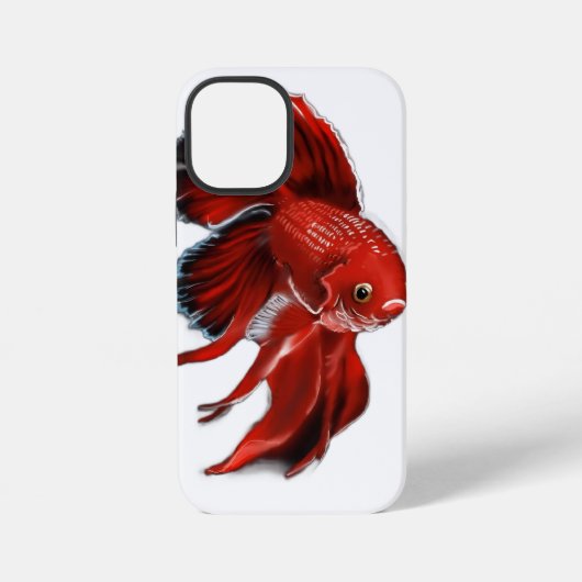 A vibrant red betta fish swimming. iPhone hoesje (Achterkant)