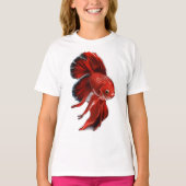 A vibrant red betta fish swimming. t-shirt (Voorkant)