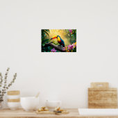 A vibrant Toucan Tropical Jungle Poster (Keuken)