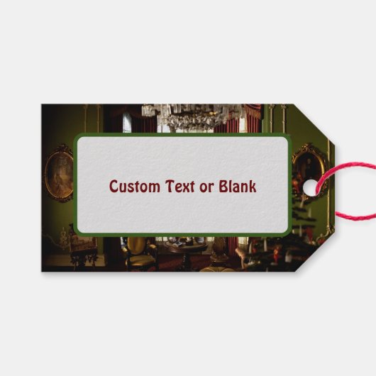 A Victorian Christmas - Customizable Tablecards Cadeaulabel (Voorkant (Horizontaal))