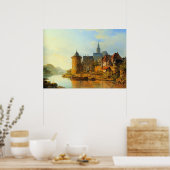 A View of a Town along the Rhine Poster (Keuken)
