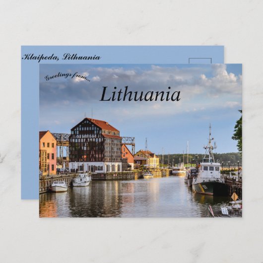 A View of Klaipeda Lithuania Briefkaart (Voorkant / Achterkant)