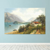  A View of Lake Como Canvas Afdruk (Insitu (Houten vloer))