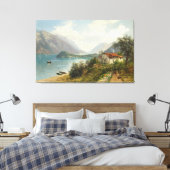  A View of Lake Como Canvas Afdruk (Insitu (Slaapkamer))