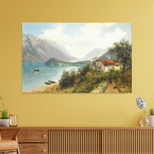  A View of Lake Como Canvas Afdruk (Insitu (Woonkamer))