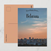 A View of Minsk Belarus at Sunset Briefkaart (Voorkant / Achterkant)