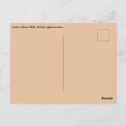 A View of Nader Hill Kabul Afghanistan Briefkaart (Achterkant)