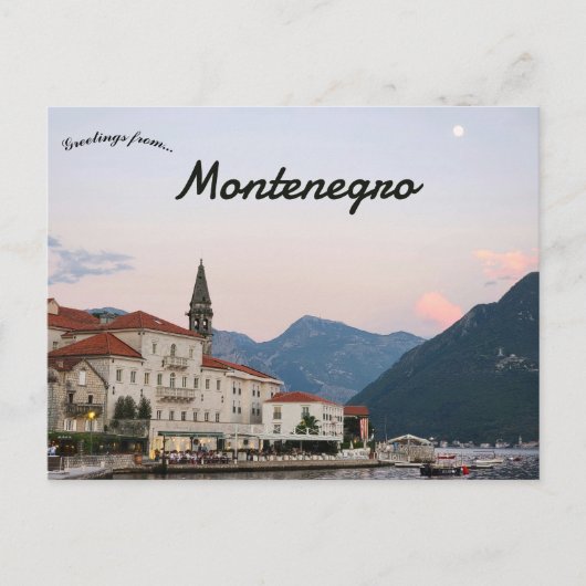 A View of Perast Montenegro Postcard Briefkaart (Voorkant)